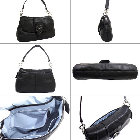 CLASSIC BLACK LEATHER SMALL COACH BAG Style F17217 - Picture 10 of 10